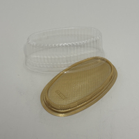 Boîte à gâteau miniature transparente jetable, conteneur individuel doré pour cupcake et muffin, emballage transparent en plastique pour dessert et biscuits