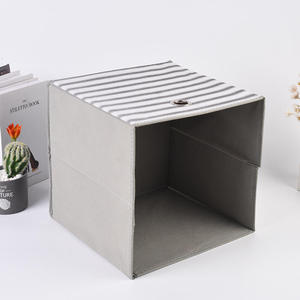 Dobrável Pano Retângulo Arquivo Organizador De Armazenamento Com Alça Vestuário Cubo De Tecido Caixa De Armazenamento Para Organizador De Casa - Product Image 4