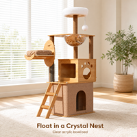 Arbre à chat tout-en-un personnalisé avec condo pour chat, griffoir et jouet interactif pour chat