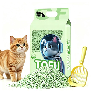 Arena para Gatos de Tofu Sin Polvo, Control de Olores Duradero, Baja Dispersión, Biodegradable, Suministros para Inodoros de Mascotas al por Mayor - Product Image 1