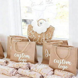 קיבולת גדולה מותאם אישית טוטה תיק חבל תיק פשוט עיצוב ספרותי מתנה עבור bridesmaids רטרו חוף סגנון עבור - Product Image 1