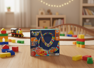 Set di Costruzioni in Plastica da 188 Pezzi con Pista Modulare per Bambini dai 5 ai 7 Anni, Tema Trasporti, Kit Fai-da-Te - Product Image 2