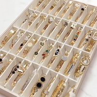 Accessoires de bijouterie Zircon plaqué or 18 carats Vente en gros en vrac Bracelet en acier inoxydable