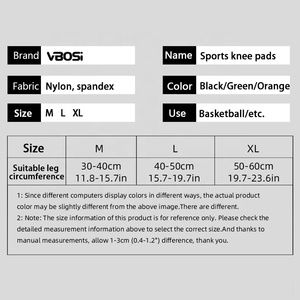 VBOSI 5067 Premium Elastic Compression <strong>Knee</strong> Sleeve Brace Breathable Professional Protection Unisex <strong>Knee</strong> <strong>Protector</strong> for Fitness - Product Image 6