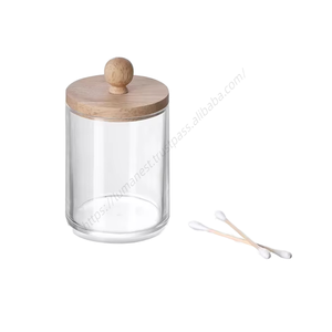 En gros, Distributeur de savon liquide portable en forme de bouteille ronde avec couvercle en bois, Organisateur de salle de bain et de vaisselle - Product Image 1