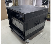 Valise de transport professionnelle robuste en plastique avec roues et mousse pour câbles, matériel de mixage, impedances 4 ohms et 8 ohms