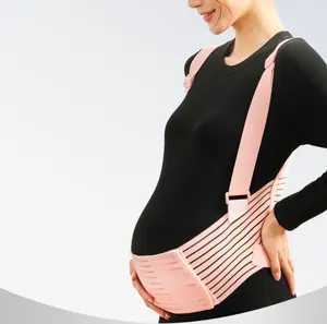 女性腹部粘合剂透气可调产前怀孕背部支撑孕妇腹部带