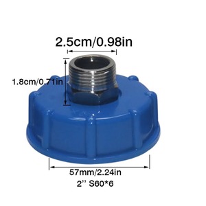 Raccords pour réservoir IBC durable de 1000 L, filetage S60X6 vers connecteur de tuyau d'arrosage de 1/2'', 3/4'', 1'', <span class=keywords><strong>adaptateur</strong></span> de remplacement de valve pour réservoir IBC - Product Image 3