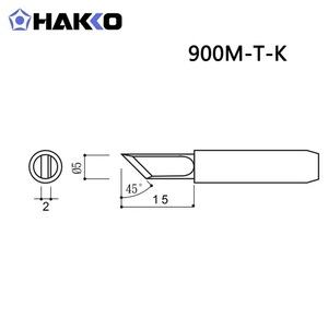 Punta de soldador Hakko 900M-T-K tipo cuchilla para modelos 936, 907 y 937 - Product Image 1