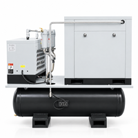 Compresseur d'air à vis 7,5 kW 10 CV 8 bars, compact, silencieux, à faible consommation d'énergie, monophasé, tension personnalisable