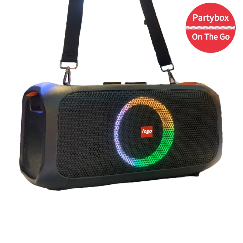 2022 Newest DJ Party Speaker Partybox On the Go Portable Wireless Karaoke Led professional audio with wireless microphone