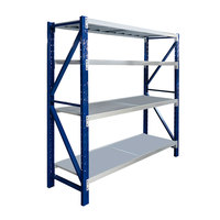 Étagère de rangement en acier robuste à 4 niveaux, capacité de 500 kg, vente en gros d'usine