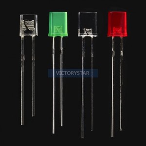 <strong>2</strong> <strong>3</strong> 4 <strong>2</strong> 5 7mm straight insertion <strong>square</strong> LED beads LEDs white red blue emerald green ye - Product Image 1