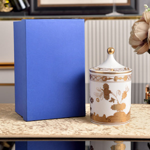 <b>White</b> <b>Gold</b> Floral Porcelain Dinnerware <b>Set</b> Decorative Tableware Plate Cup Vase Gift Collection for Home Wedding - Product Image 2