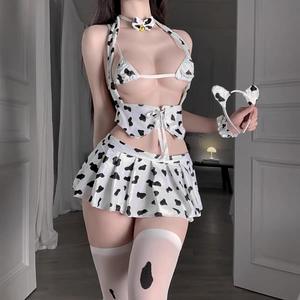 Sexy Set di Lingerie Stile JK con Fiocco in Pizzo, Costume da Cameriera per Donna, Uniforme per Feste in Maschera e Giochi di Ruolo - Product Image 4