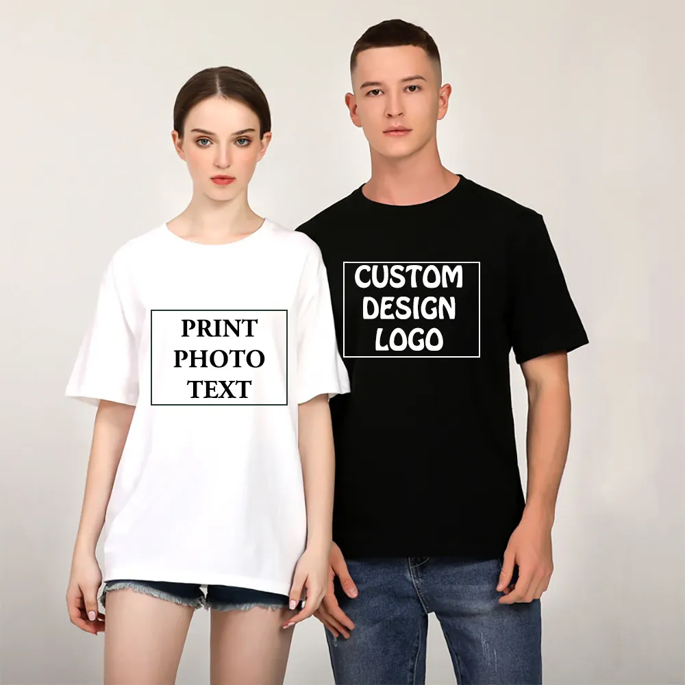 High Quality Plain Tshirt Unisex Organic Cotton T-shirt Custom Logo Print Design Brand T Shirt Men