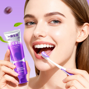 Pasta Dental Correctora de Color con Sabor a Menta y Uva para Adultos - Blanqueamiento Instantáneo, Eliminación de Manchas, Eliminación del Mal Aliento, Frescura Duradera - Product Image 1