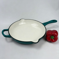 Ensemble de batterie de cuisine en émail et fonte, 3 pièces, compatible four, comprenant faitout, poêle et casseroles, pour cuisinières à induction et à gaz