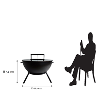 Vente en gros d'usine - Brasero multifonctionnel d'extérieur de 25 pouces - Cheminée à bois avec barbecue pour cour et patio
