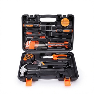 Hand Tool <b>Set</b> 19 Pc With Adjustable Wrench Screwdrivers Hammer <b>Pliers</b> For Home Maintenance In Hard Case - Product Image 2