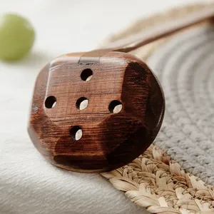 Nhật bản dài xử lý Ramen Thìa bộ đồ ăn bằng gỗ Nhà muỗng canh dễ thương súp môi múc canh lẩu Skimmer tái chế đồ dùng nhà bếp - Product Image 5