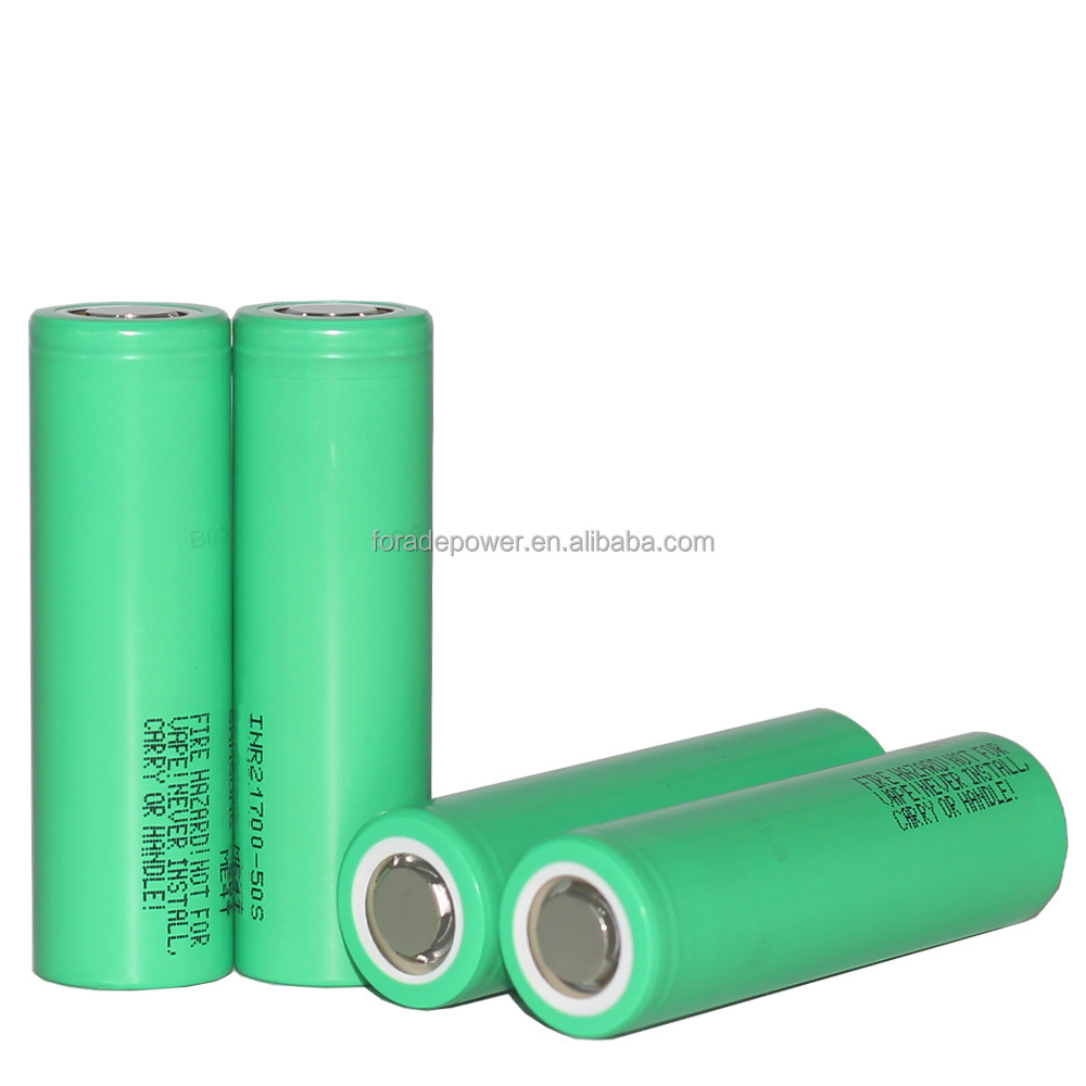 Оригинальный аккумулятор 3,6 V INR21700-50S 21700 5000mAh Max 45A непрерывный разряд 21700 для Samsung 21700 50s