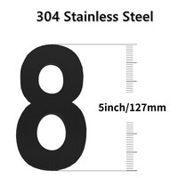 Numéros de maison modernes autocollants en acier inoxydable antirouille 50/75/90mm avec adhésif 3M pour boîte aux lettres, appartement, hôtel – Garantie 2 ans