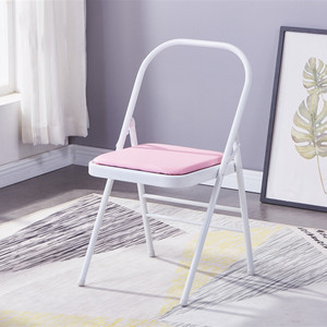 Silla plegable de yoga Qisen, metálica, negra, individual, con soporte plegable para práctica de yoga - Product Image 3