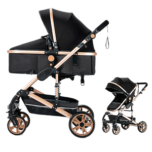 Poussette bébé EN1888 à haute visibilité avec siège auto, <span class=keywords><strong>nacelle</strong></span> réversible, cadre en aluminium pliable, landau bébé, chariot de bébé - Vente en gros - Product Image 3