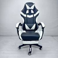 Vente en gros de chaise de course de bureau de visiteur de jeu rotative et pivotante en cuir PU moderne avec coussin souple
