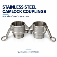 Raccord Camlock Type B en acier inoxydable, coupleur mâle et femelle à filetage NPT