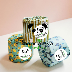 Fabricante precio barato alta calidad 100% Pulpa de bambú 4 3 2 capas 12 rollos paquete papel higiénico - Product Image 3