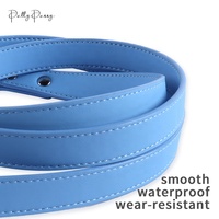 Laisse de chien plate en cuir de luxe à anneau recyclé Panache à poignée unique pour courir les laisses de chien