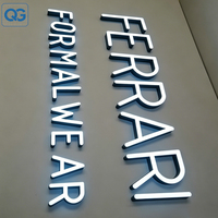 Letrero Luminoso LED 3D de Metal Personalizado, Resistente al Agua, para Exteriores, con Diseño Personalizado para Tiendas