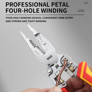 Pince à dénuder en plastique à poignée souple avec outil de test de tension portable en acier et en nylon pour le sertissage et le serrage des fils - Product Image 5