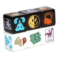 Jeu de dés colorés personnalisés Mahjong image dés gravés au laser et peints à la main Mahjong iconographie D6 dés