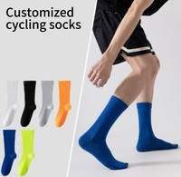Boîte d'emballage directe d'usine vente de chaussettes de cyclisme de sport antidérapantes à compression personnalisée
