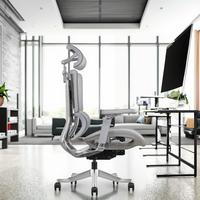 Chaise de bureau exécutive ergonomique moderne en maille, réglable, avec soutien lombaire et accoudoirs, vente en gros, usine de Foshan