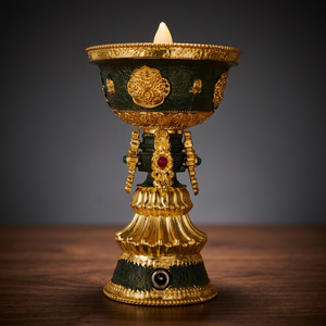 New Arrival Chargeable Brass Traditional Electric Butter <b>Lamp</b> for Home Office Tabletop Decor - Product Image 3