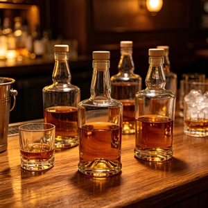 Bouteille en verre réutilisable lisse <span class=keywords><strong>de</strong></span> 500 ml, sérigraphiée professionnellement, pour gin, whisky, vin, vodka, brandy - Product Image 3