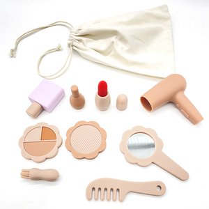 9PC Princesa Role Playing Maquiagem Play Set Clássico, Meninas Moda Silicone Pretend Maquiagem Beleza Brinquedo para Presente de Aniversário