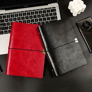 Custom Logo Printing 6 Ring Planner Binder PU Leather Loose Leaf Notebook with <b>Elastic</b> <b>Cord</b> - Product Image 6
