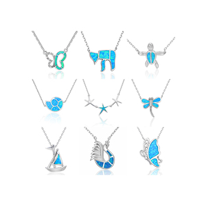 Lumineux 925 argent tortue opale collier doux opale lueur reflétant la beauté merveilleuse de l'océan doux hommage cadeau - Product Image 1