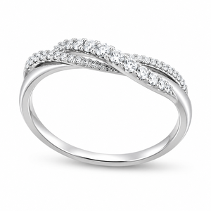 Anello con Design a Corda Intrecciata, Fascia Sottile per Donne - Product Image 1