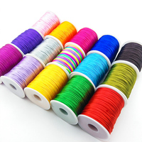 Cordón Sedoso de Macramé para Nudo Chino Hilo Trenzado para Abalorios Manualidades DIY Pulseras Collares Cola de Rata Accesorio de Joyería