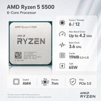 Prix de gros - Pack de composants PC - AMD Ryzen 5 5500 - GIGABYTE A520M K V2 - 8 Go de RAM 3600 MHz - Combo DIY - Ordinateur de jeu de bureau - En stock