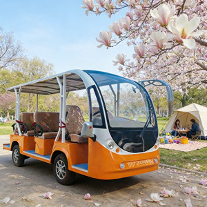 Grand bus touristique pour complexe hôtelier, meilleur prix, vente chaude, véhicule électrique, bus touristique à batterie, vitesse 60 km/h, pour usage touristique en parc, avec porte - Product Image 1