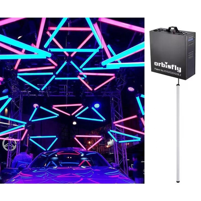 Ceiling Decor Kinetic Lights 3D Pixel Magic Tubes Led Kinetic Triangle RGB Light for Stage Concert