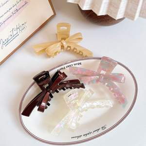 Elegante Pinza de Pelo Grande con Lazo de Acetato, Estilo Francés de Lujo, Antideslizante, para Cabello Grueso, Moda Moderna para Mujer - Product Image 1