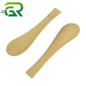 14mm tek kullanımlık kömürleşmiş sofra bambu çorba kaşığı